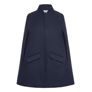 Chelsea Wool Cashmere Cape - Navy