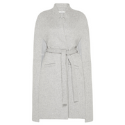 Victoria Longline Wool Cape - Soft Grey