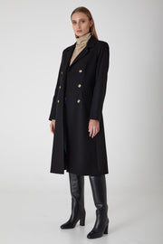 Belmont Wool Cashmere Coat - Black