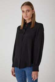Manhattan Silk Shirt - Black