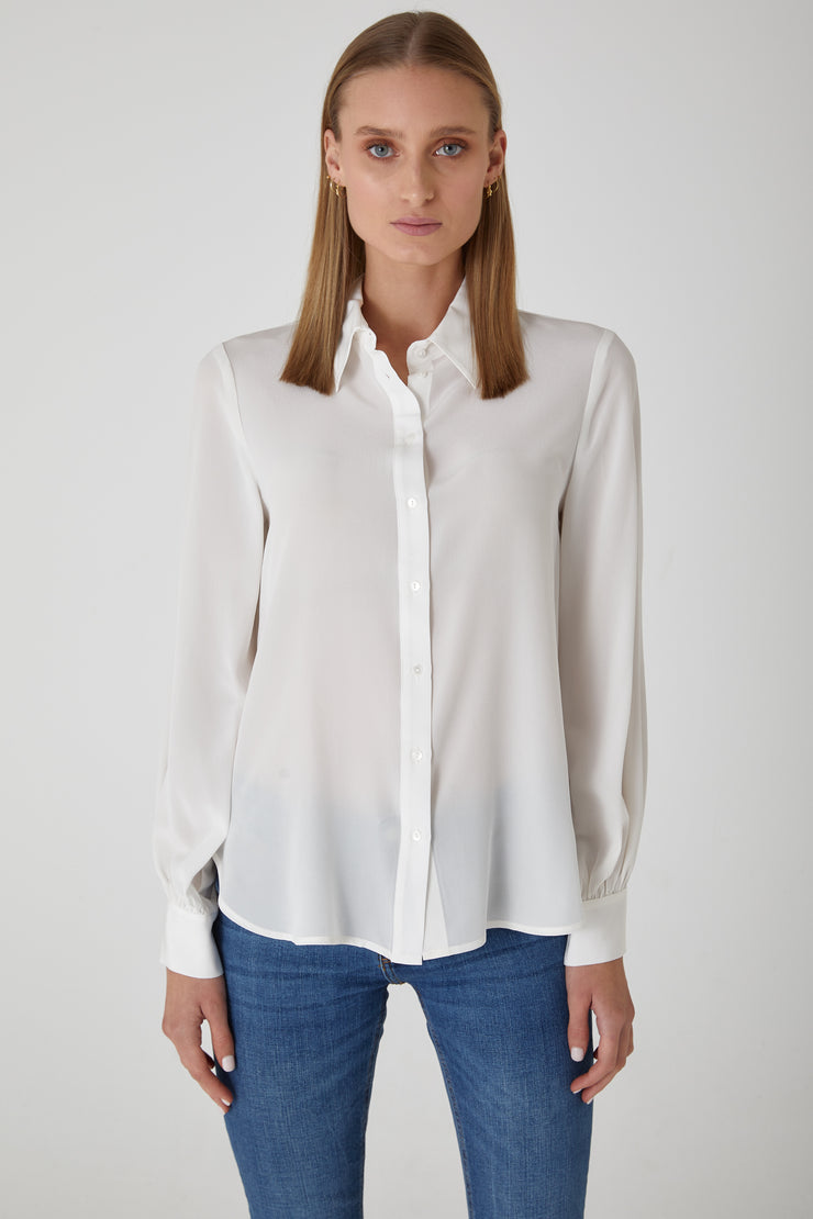 Manhattan Silk Shirt - White