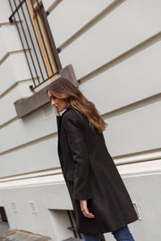 Tailored Wool Cashmere Coat - Black