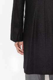 Tailored Wool Cashmere Coat - Black