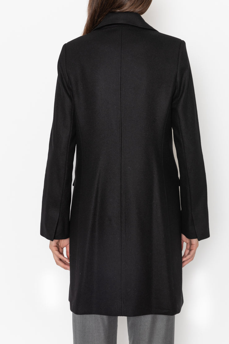 Tailored Wool Cashmere Coat - Black